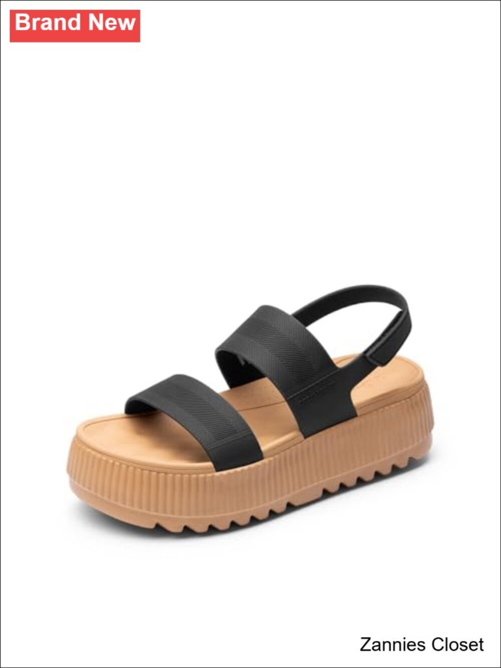 ✨ Platform Sandals, Waterproof Lightweight TPU, Slingback, Hook & Loop, Travel